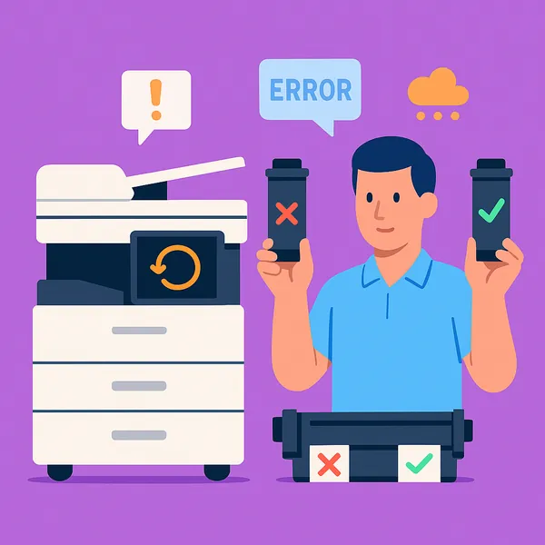 Why Using Compatible Toner Cartridges Can Cause Error Codes, Smudging, and Boot Loops on Commercial Copiers